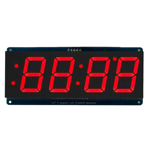 Adafruit 1.2" 4-Digit 7-Segment Display w/I2C Backpack - Red by Adafruit - The Pi Hut