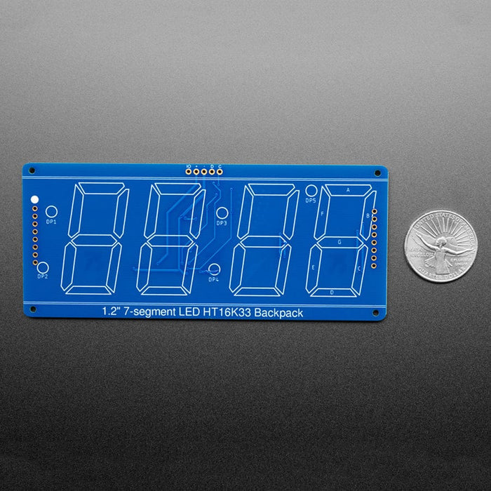 Adafruit 1.2" 4-Digit 7-Segment Display w/I2C Backpack - Red by Adafruit - The Pi Hut