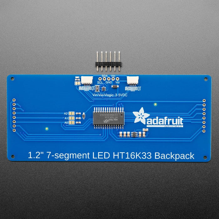 Adafruit 1.2" 4-Digit 7-Segment Display with an I2C Backpack - Yellow by Adafruit - The Pi Hut