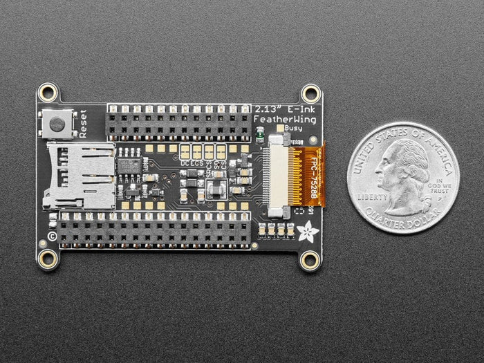 Adafruit 2.13" Monochrome eInk / ePaper Display FeatherWing (250x122 Monochrome with SSD1675) by Adafruit - The Pi Hut