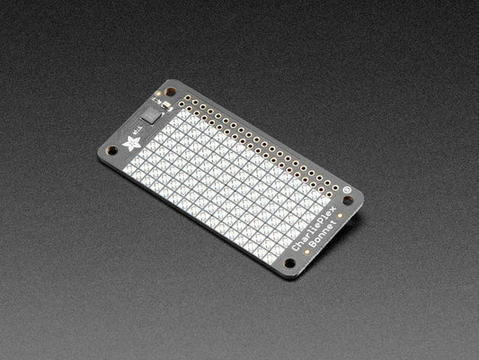 Adafruit CharliePlex LED Matrix Bonnet - 8x16 Blue LEDs by Adafruit - The Pi Hut