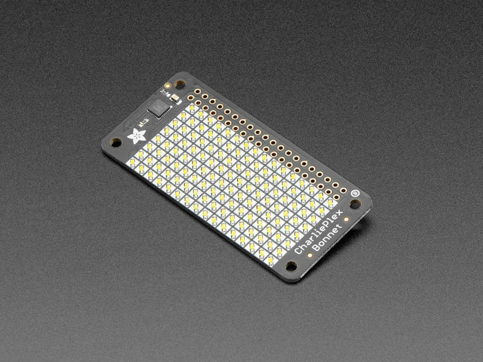 Adafruit CharliePlex LED Matrix Bonnet - 8x16 Warm White LEDs [Discontinued] by Adafruit - The Pi Hut