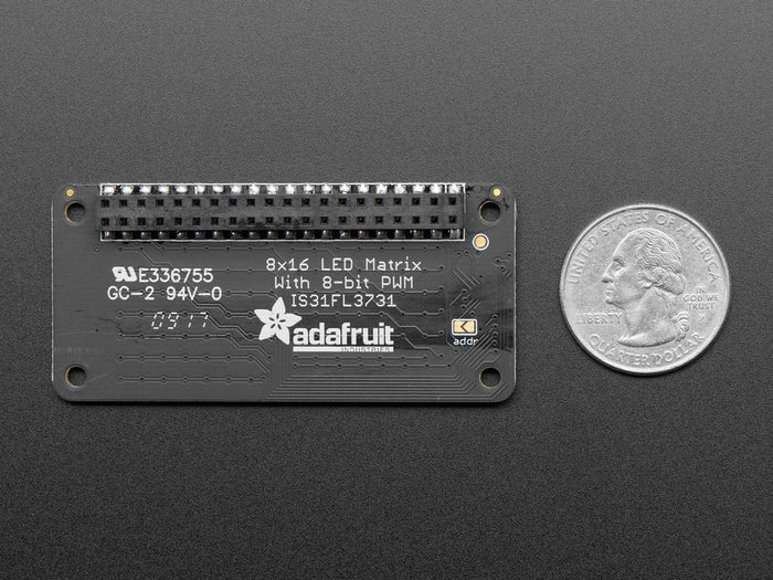 Adafruit CharliePlex LED Matrix Bonnet - 8x16 Warm White LEDs [Discontinued] by Adafruit - The Pi Hut