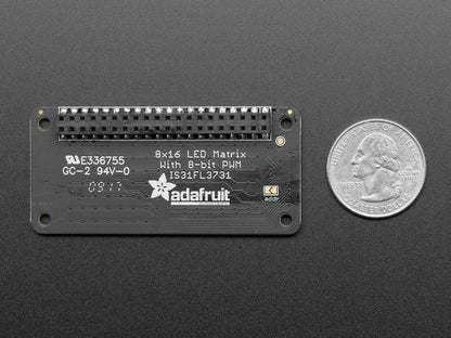 Adafruit CharliePlex LED Matrix Bonnet - 8x16 Warm White LEDs [Discontinued] by Adafruit - The Pi Hut