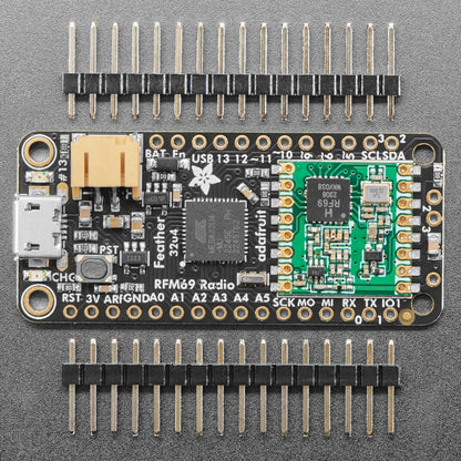 Adafruit Feather 32u4 with RFM69HCW Packet Radio - 433MHz (RadioFruit) by Adafruit - The Pi Hut