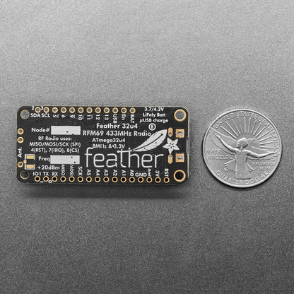 Adafruit Feather 32u4 with RFM69HCW Packet Radio - 433MHz (RadioFruit) by Adafruit - The Pi Hut
