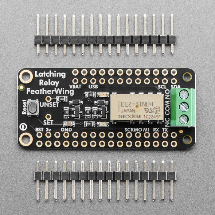 Adafruit Latching Mini Relay FeatherWing by Adafruit - The Pi Hut