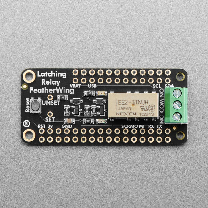 Adafruit Latching Mini Relay FeatherWing by Adafruit - The Pi Hut
