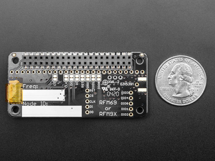 Adafruit LoRa Radio Bonnet RFM96W @ 433MHz (RadioFruit) by Adafruit - The Pi Hut
