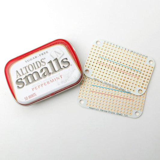 Adafruit Perma-Proto Small Mint Tin Size Breadboard PCB - 3 pack by Adafruit - The Pi Hut