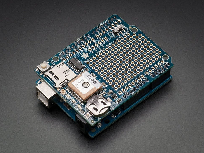 Adafruit Ultimate GPS Logger Shield - Includes GPS Module [discontinued] by Adafruit - The Pi Hut
