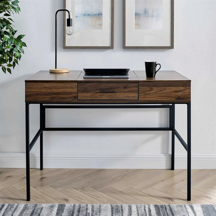 ADEPT Modern Desk in Walnut Finish by Urban Style-#product_category#-Home Living Store