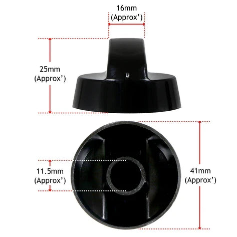 Air Fryer Knob Control Switch Dial Switch Multi Cooker Tower Black
