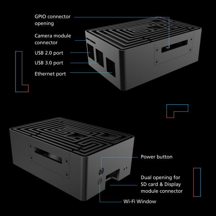 Akasa Maze Pro Raspberry Pi 4 Case [discontinued] by Akasa - The Pi Hut