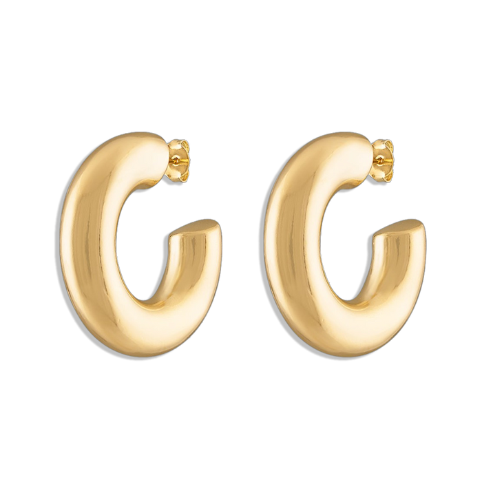 Allegra Hoops - 18k gold filled 43mm statement hoop earrings