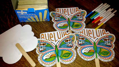 Alleluia Butterfly Coloring Page and Poster