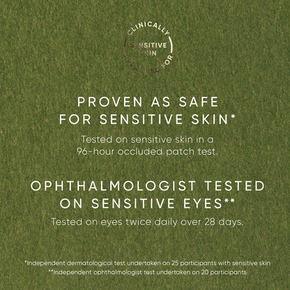 Irene Forte Skincare Almond Cleansing Milk is proven as safe for sensitive skin and ophthalmologist tested on sensitive eyes
