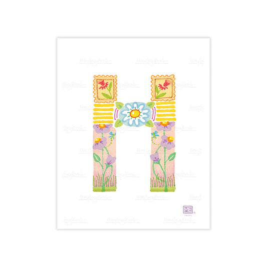 Alphabet Garden Letter H Small Print