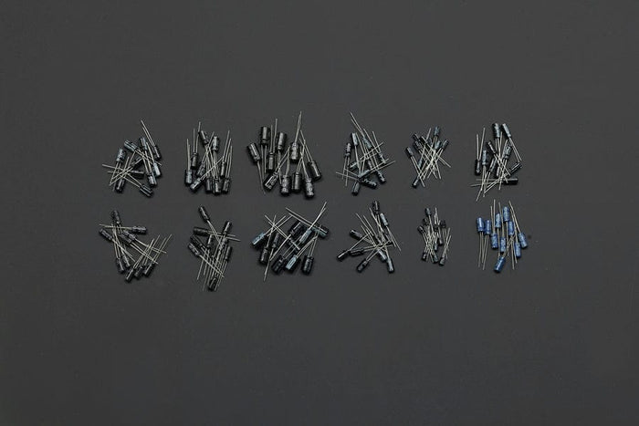 Aluminium Electrolytic Capacitor Pack - 120 Pieces by DFRobot - The Pi Hut