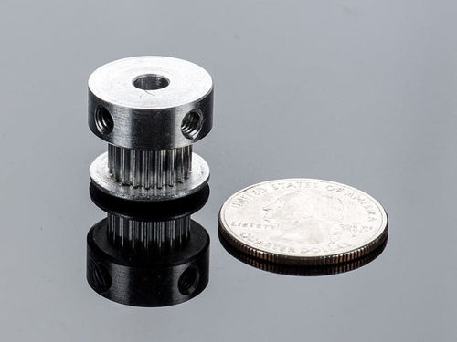 Aluminum GT2 Timing Pulley - 6mm Belt - 20 Tooth - 5mm Bore [discontinued] by The Pi Hut - The Pi Hut