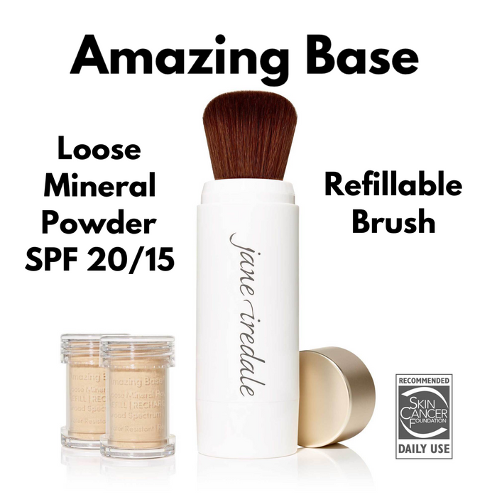 Amazing Base Loose Mineral Powder Refillable Brush SPF