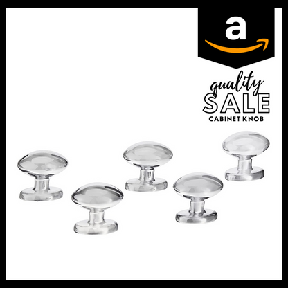 AmazonBasics Football Cabinet Knob, Polished Chrome 25-Pack