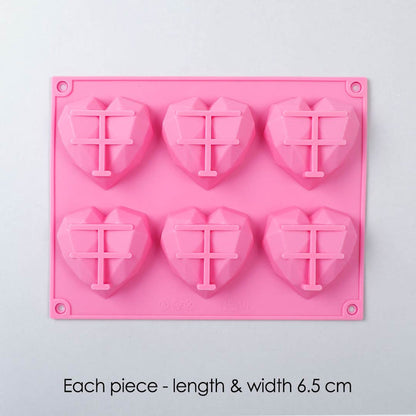 Ambrosia Silicone 3D Heart Shaped Mould - Pink