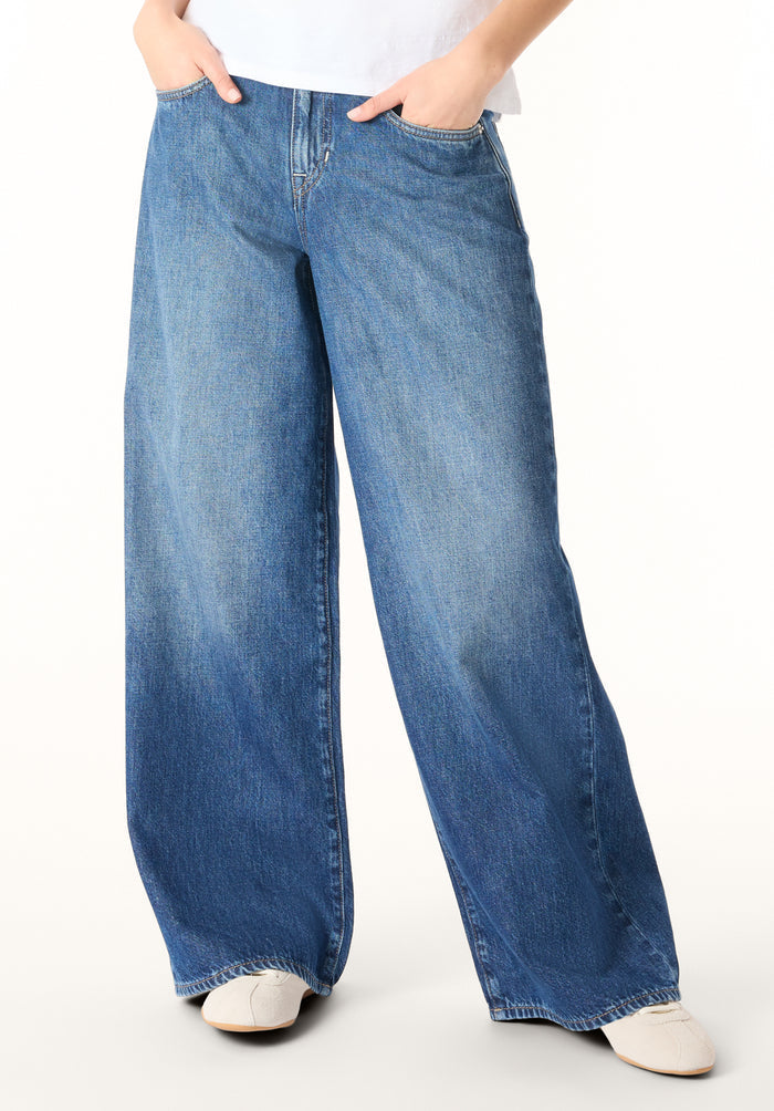 Buffalo Women Jeans Navy Denim Denim Pants Rigid
