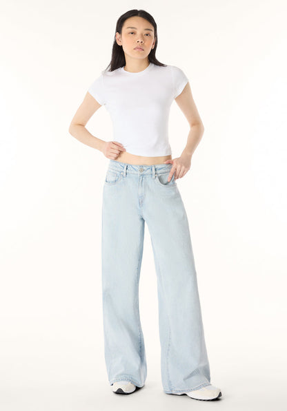 Buffalo Women Jeans Navy Denim Denim Pants Rigid