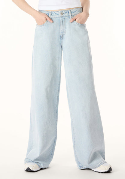 Buffalo Women Jeans Navy Denim Denim Pants Rigid