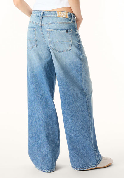 Buffalo Women Jeans Navy Denim Denim Pants Rigid
