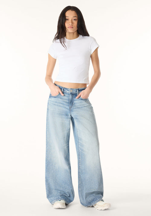 Buffalo Women Jeans Navy Denim Denim Pants Rigid