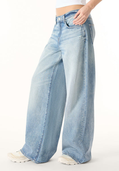 Buffalo Women Jeans Navy Denim Denim Pants Rigid