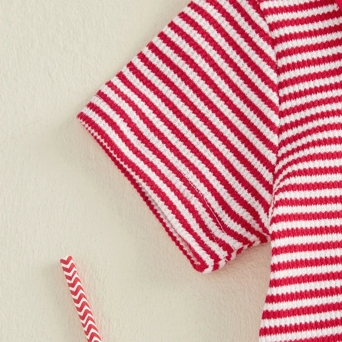 AMERICA Striped Polo Jumpsuit