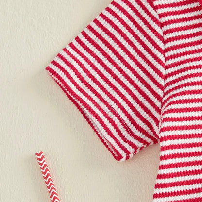 AMERICA Striped Polo Jumpsuit