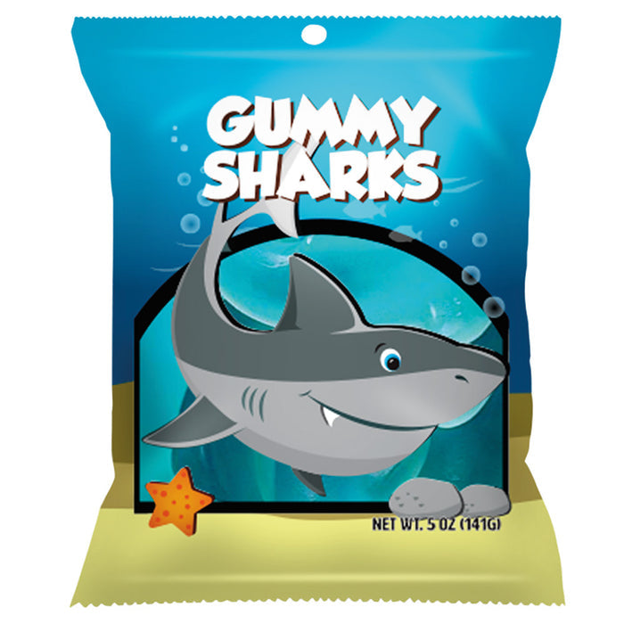 Amusemints Gummy Sharks 5oz Peg Bag - 12ct
