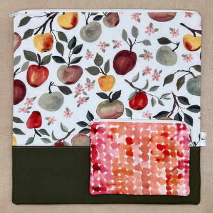 An Apple A Day  - Project Bag with Coordinating Notions Pouch