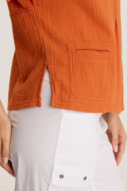 XCVI Anders Short Sleeve Collared Top