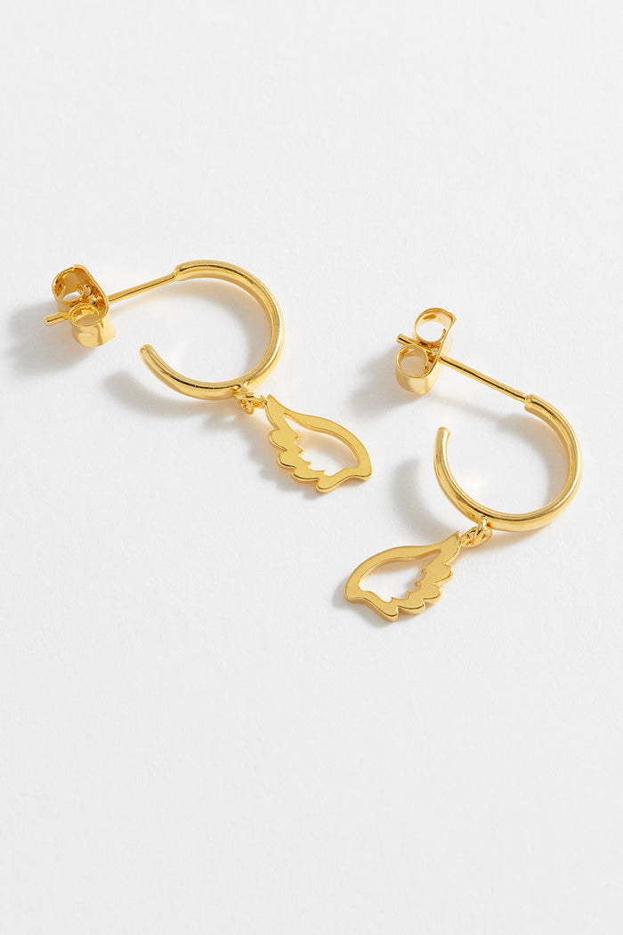 Angel Wings Drop Hoops