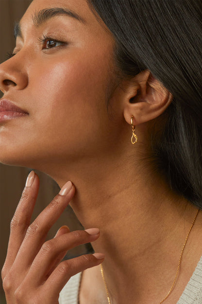 Angel Wings Drop Hoops