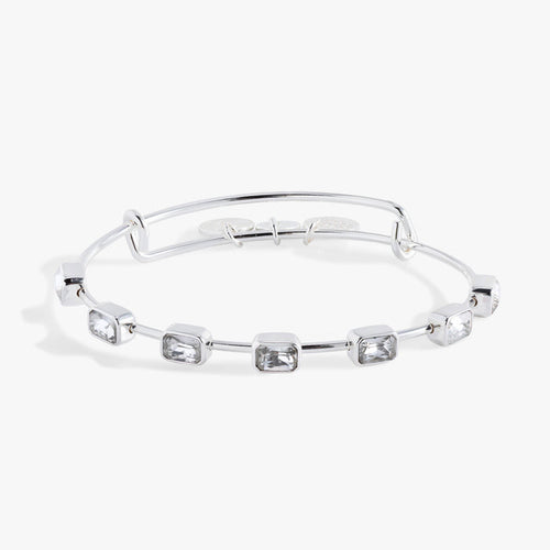 April Birthstone Emerald Cut Bangle