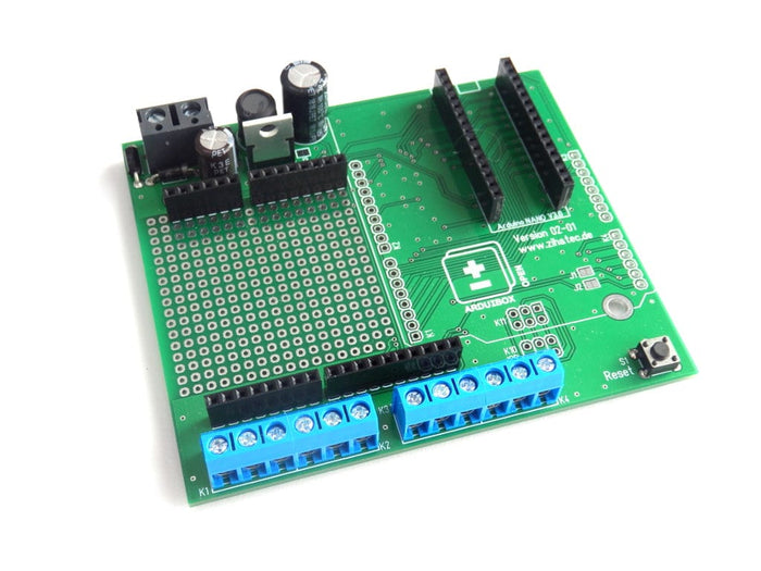 ArduiBox - Arduino Prototyping DIN Rail Case (inc. 5V regulator) by Zihatec - The Pi Hut