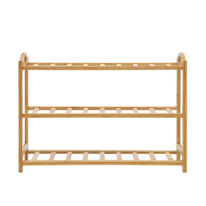 Artiss 3 Tiers Bamboo Shoe Rack Storage Organiser Wooden Shelf Stand Shelves -Home Living Store - -