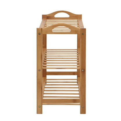 Artiss 3 Tiers Bamboo Shoe Rack Storage Organiser Wooden Shelf Stand Shelves -Home Living Store - -