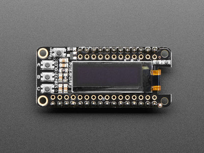 Assembled Adafruit FeatherWing OLED (128x32 OLED Add-on For Feather) by Adafruit - The Pi Hut
