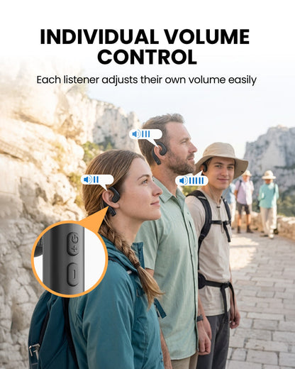 AudiTour Wireless Assistive Listening for Churches, Tours, Museums, and Factories, delivers clear audio with individual volume control