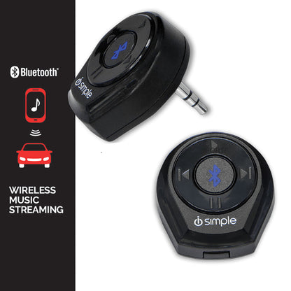 Black iSimple Bluetooth wireless music streaming adapter for car audio systems