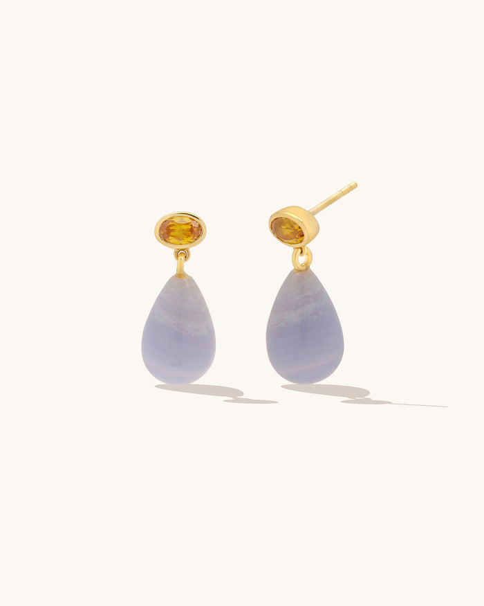 Ava Agate Drop Earrings