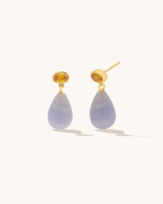 Ava Agate Drop Earrings