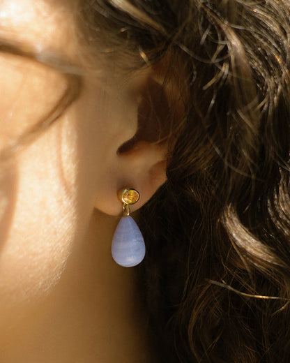 Ava Agate Drop Earrings